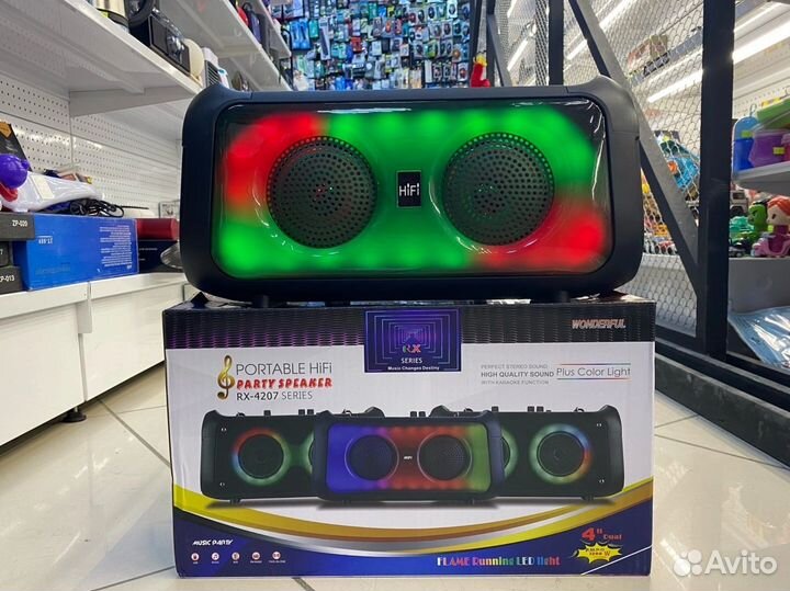 Колонка портативная с подсветкой