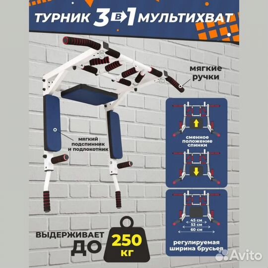 Турник настенный 3 в 1. Несколько видов