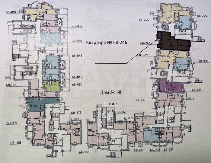 3-к. квартира, 72,4 м², 1/9 эт.