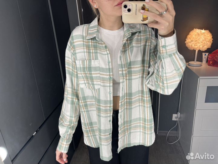 Рубашка в клетку M-L