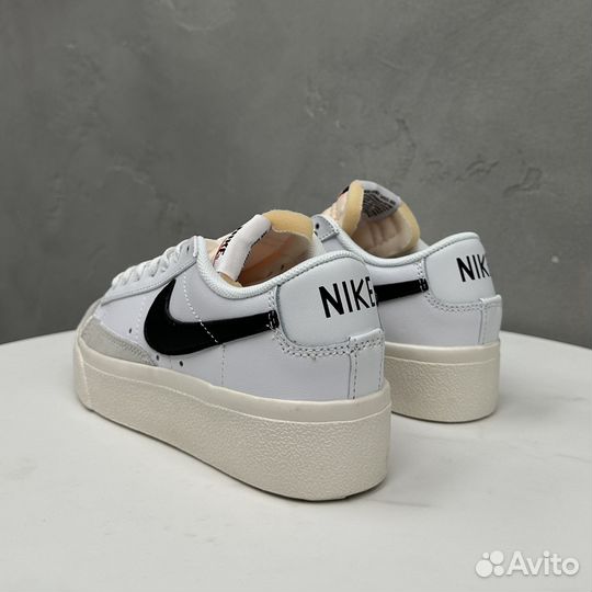 Кеды Nike Blazer Low Platform White Black