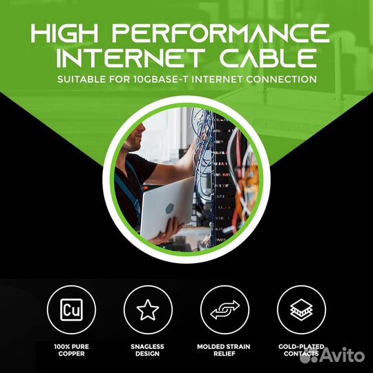 Патч корд cat5e, UTP, 0.5 метра, медь, 4 штуки