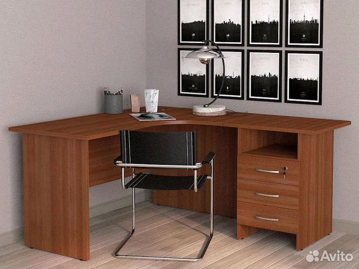 Угловой стол с тумбой Альфа 62 563