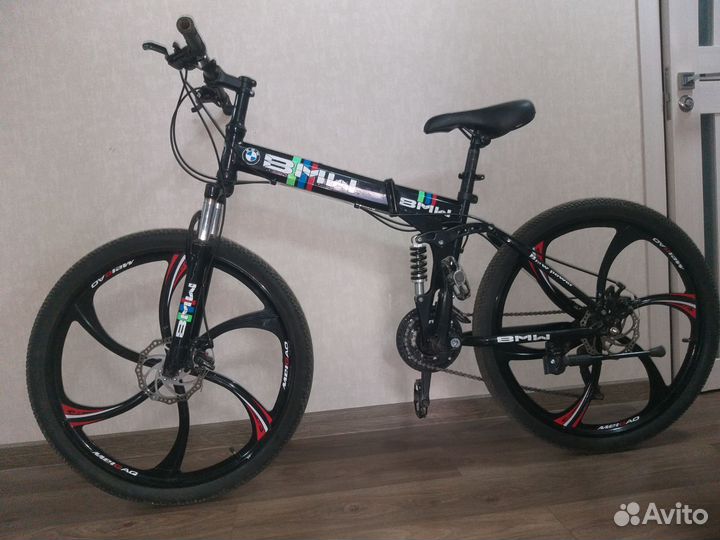Велосипед на литых дисках bmw 26, складной