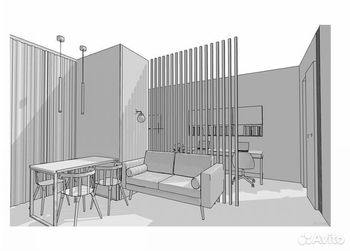 Планировка квартир, домов в белом цвете