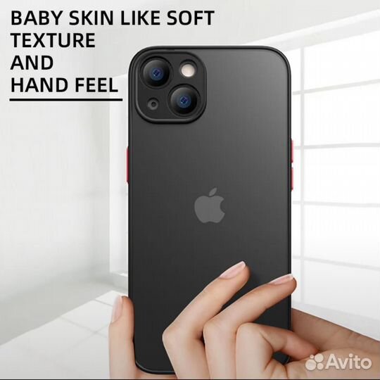 Чехол матовый для iPhone 14 13 12 15 Pro Max Mini