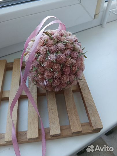 Интерьерные шары из сухоцветов