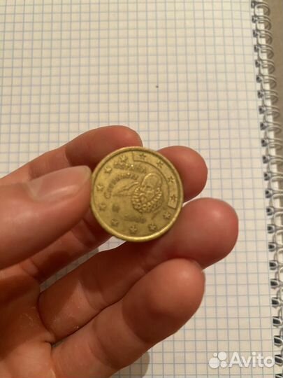 Монета 50 euro cent 2000