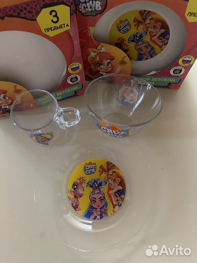 Набор детской посуды.19см.12,5/7,5см.8,5/7см