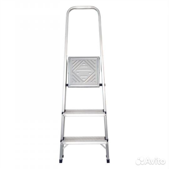 Стремянка усиленная, 3 ступени, алюминиевая, Росси