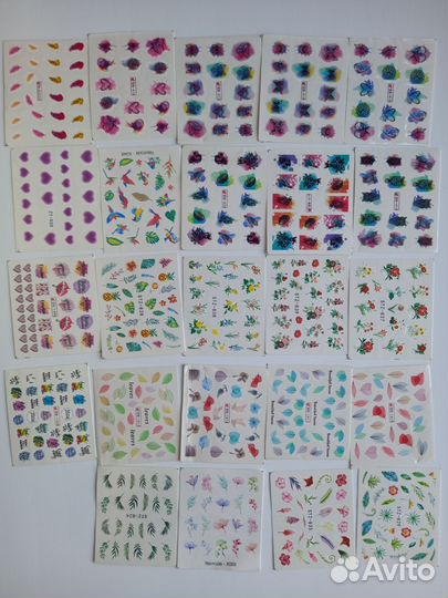 Слайдеры, наклейки для ногтей, маникюр