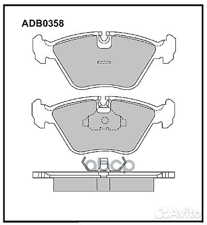Колодки тормозные дисковые перед ADB0358 AL