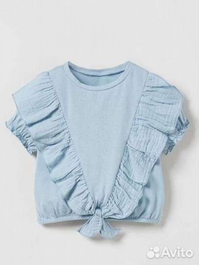 Zara, детский летний топ/футболка для девочек