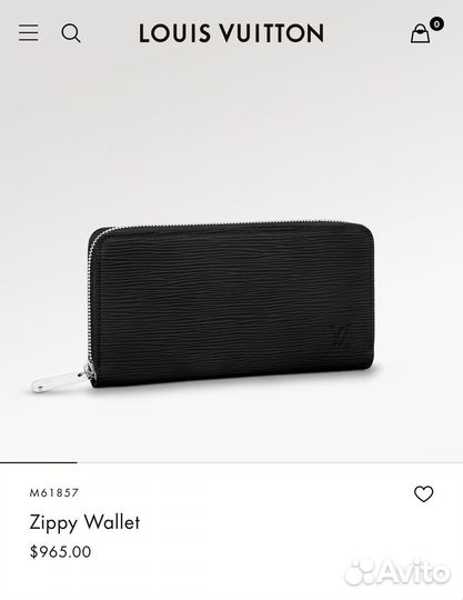 Louis Vuitton Оригинал Zippy Epi Кошелек