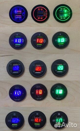 Прикуриватель, USB, вольтметр