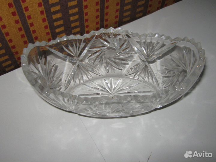 Хрустальная ваза Лодочка