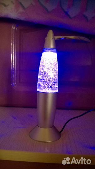 Светодиодная лавовая лампа ночник с блёстками