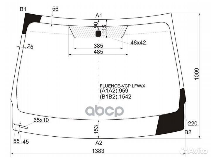 Стекло лобовое renault fluence 10-17/renault ME