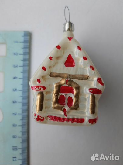Ёлочная стеклянная игрушка старинная СССР