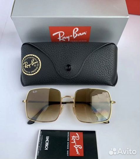 Очки ray ban square коричневые
