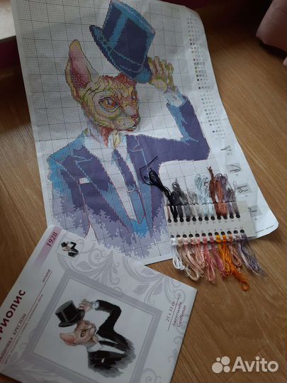 Набор для вышивания Джентельмен кот сфинкс