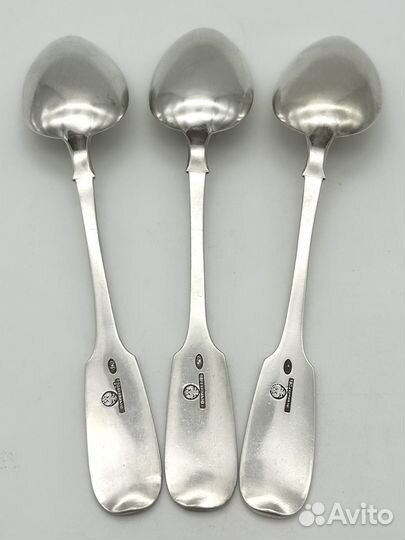 3 столовых ложки серебро 84 проба Овчинников 242 г