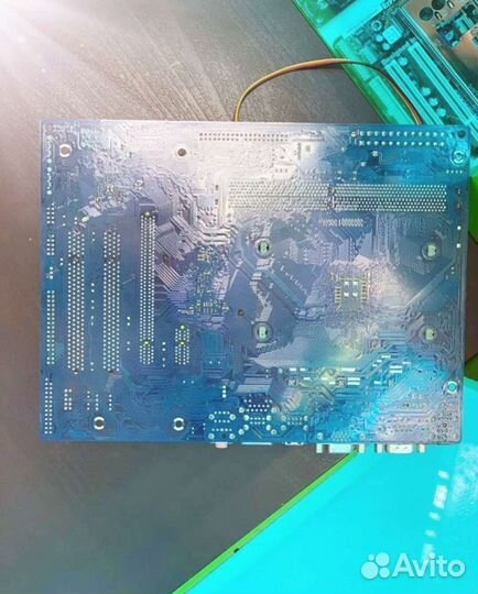 Материнская плата + процессор +2гб озу + кулер