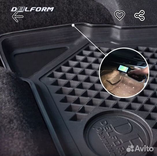 3D EVA коврики delform Geely Atlas Pro с 2021г