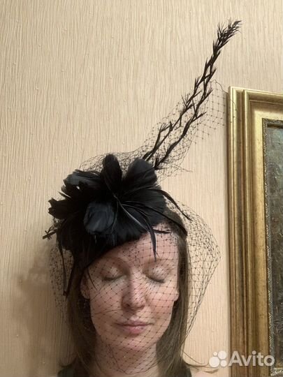 Шляпка с сеточкой на ободке