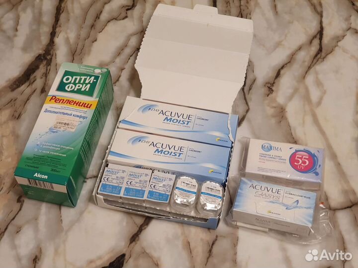 Линзы Acuvue и Maxima -5.00 / -5.50 / -5.75