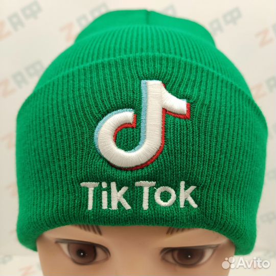 Шапка TikTok embrd, зелёный (3232)