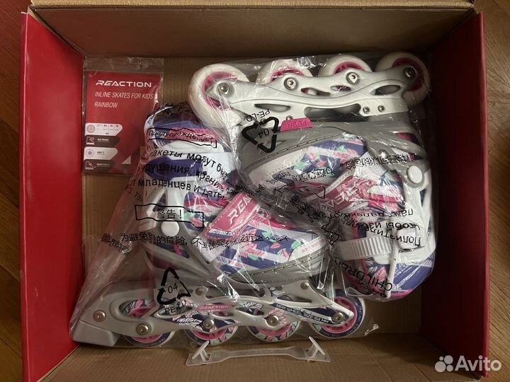 Роликовые коньки детские, шлем и защита (26-31 р.)