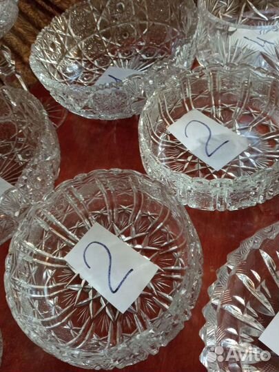 Хрустальные вазы,салатник,конфетницы