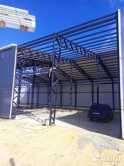 Ангар 500м2, теплый, из сэндвич панелей