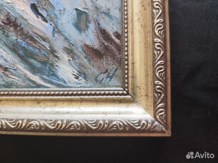 Картина «Рассвет в горах». 18х24. Холст, масло