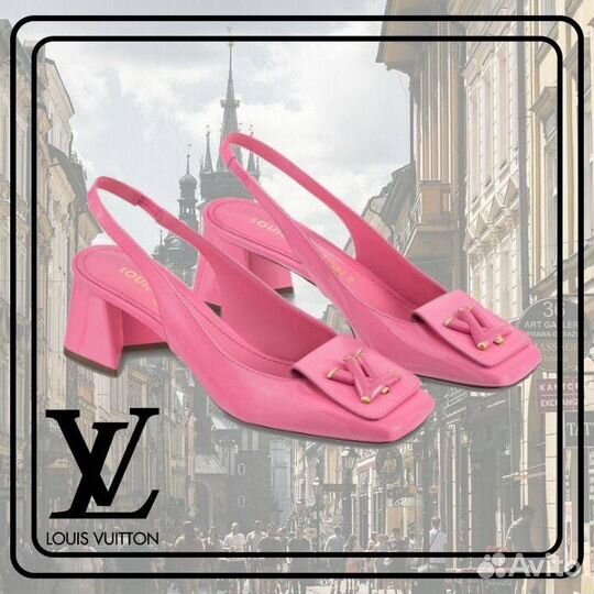 Туфли Louis vuitton розовые/красные 36-42