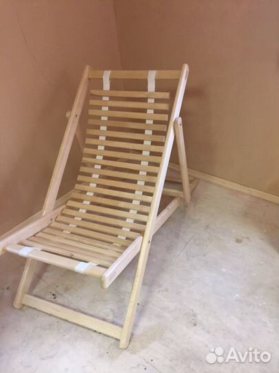 Новые шезлонги из массива дерева (складные)