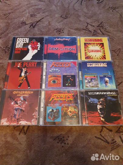 Диски CD Judad priest, Scorpions, Accept и др