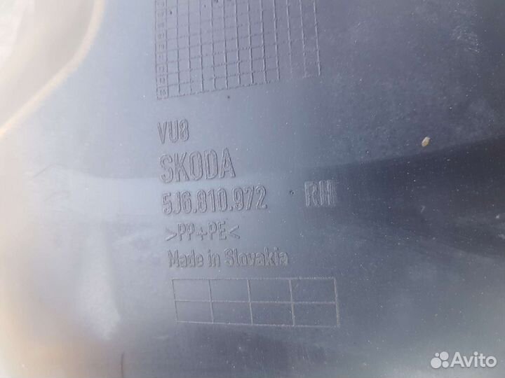 Подкрылок задний Skoda Fabia 2