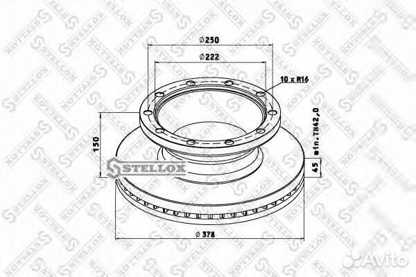 Диск тормозной передний stellox, 8500812SX