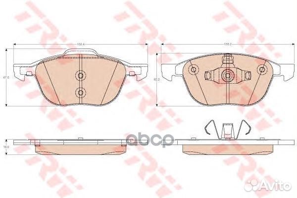 GDB2011 колодки дисковые перед. Volvo V40 12