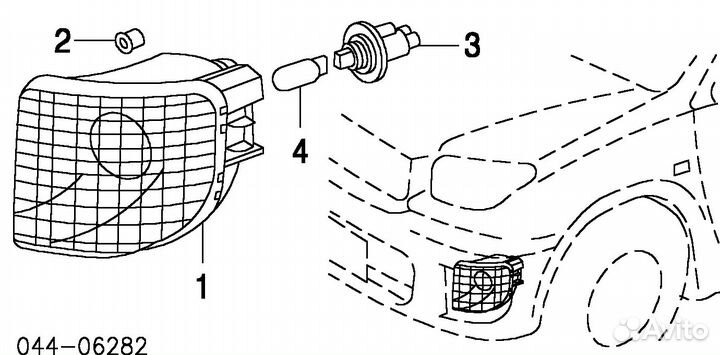 Фонарь указателя поворота Toyota Rav 4 левый