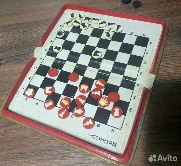 Шахматы СССР дорожные на магнитах