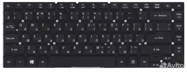 Клавиатура Acer Aspire ES1-511 без рамки, OEM