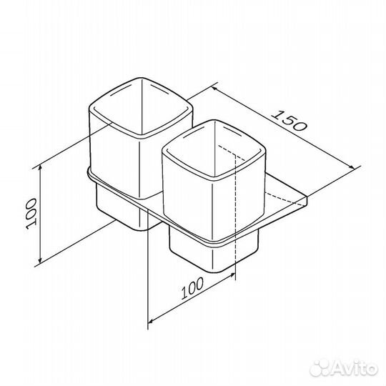 Стакан для зубных щеток AM.PM Inspire V2.0 A50A34