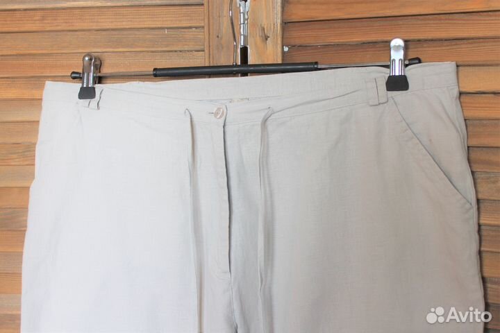 Шорты женские льняные длинные широкие