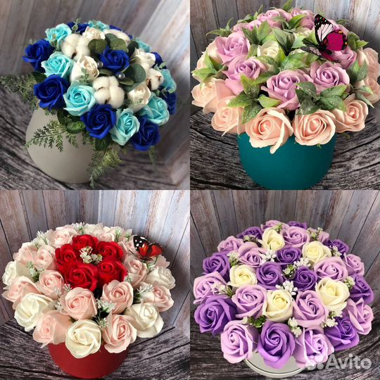 Букет из мыльных цветов