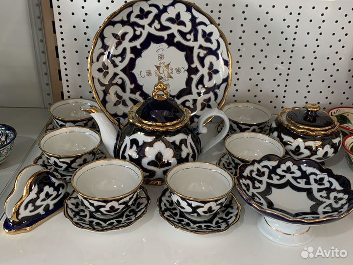 Узбекская посуда пахта сервиз