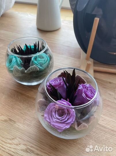 Цветы в стекле Лиловый шар