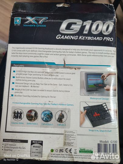 Легендарная игровая клавиатура A4tech G100 новая